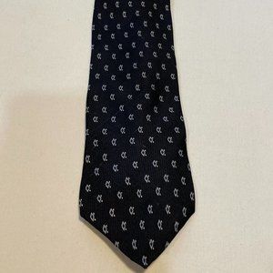 NAUTICA SILK TIE BLACK WITH BLUE DIAMONDS PRINT